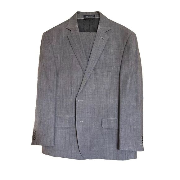 Lands‎ End Traditional Fit Suit Coat (40S/40)& Pants Wool Hidden Elastic